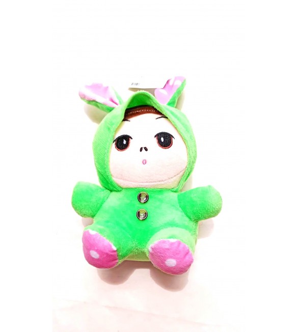 Pelúcia coelhina verde 20 cm -pop kids
